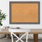 Cork Board, Rustic Plank Grey Narrow Frame - Bulletin Board, Organization Board, Pin Board